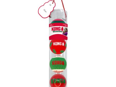 KONG Holiday Occasions Balls Dog Toy 1ea MD, 4 pk Discount