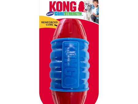 KONG CoreStrength Rattlez Dog Toy Football 1ea MD LG Cheap