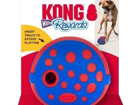 KONG Rewards Wally Dog Treat Dispenser Toy Blue Red 1ea MD LG Hot on Sale