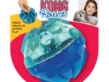 KONG Rewards Ball Treat Dispenser Dog Toy Blue 1ea LG For Sale