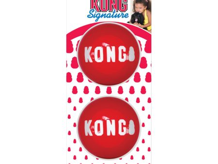 KONG Signature Ball Dog Toy Red 1ea 2 pk, LG Online now