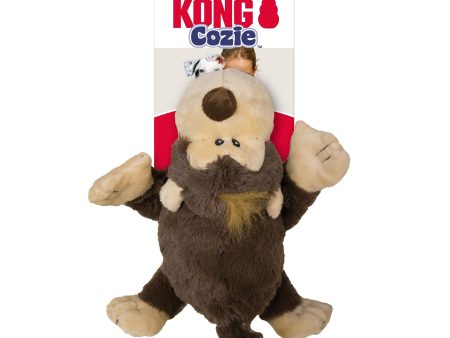 KONG Cozie Spunky Monkey Plush Dog Toy Brown 1ea SM Online now