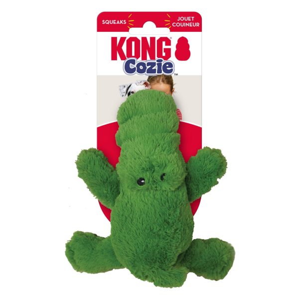 KONG Cozie Ali Alligator Plush Dog Toy Green 1ea SM on Sale