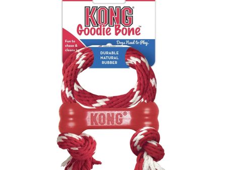 KONG Goodie Bone With Rope Dog Toy Red 1ea XS For Sale