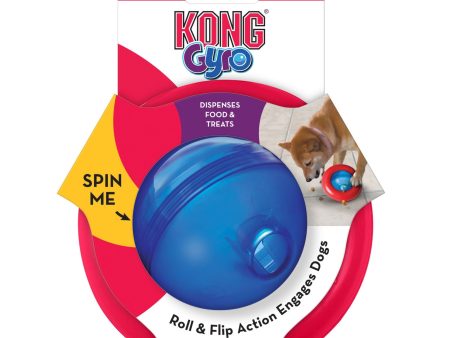 KONG Gyro Treat Dispenser Dog Toy Red Blue 1ea SM Sale