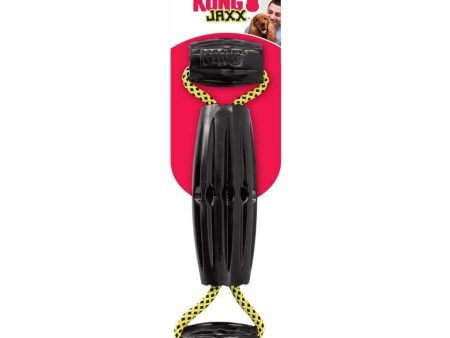 KONG Jaxx Dog Tug Toy Triple Barrel Black Yellow 1ea LG Fashion