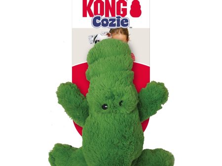 KONG Cozie Ali Alligator Plush Dog Toy Green 1ea SM on Sale