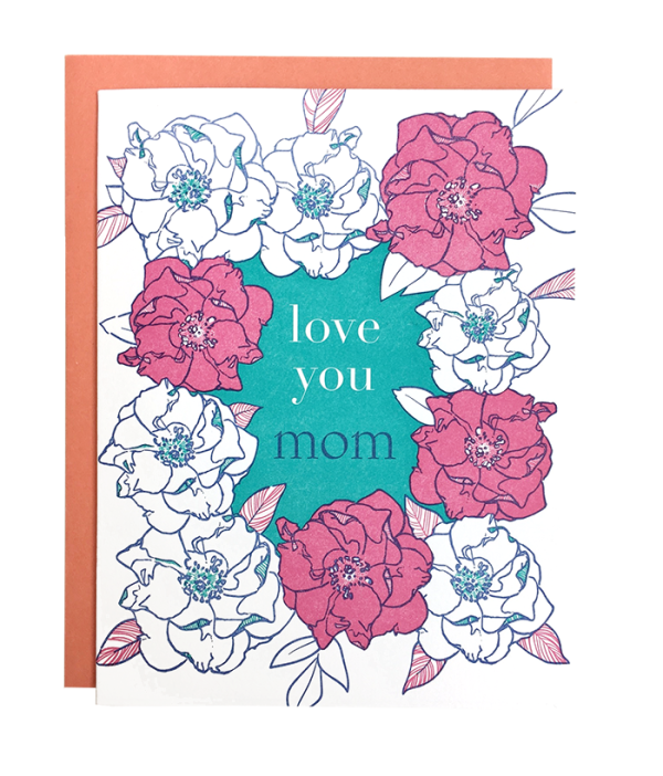 Rose Frame Mom Card For Sale