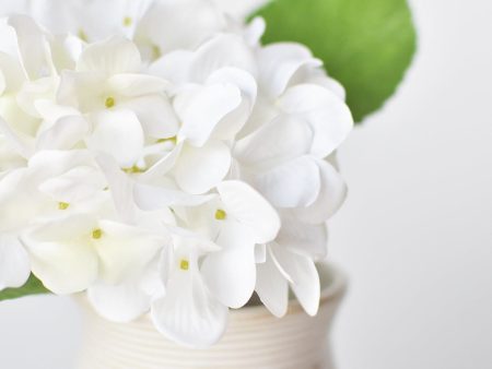 10  Faux White Hydrangea Stem For Discount