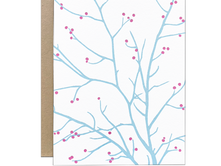 Branch Silhouette Holiday Card Cheap