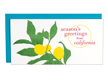 Lemon Seasons Greetings from California Card For Cheap