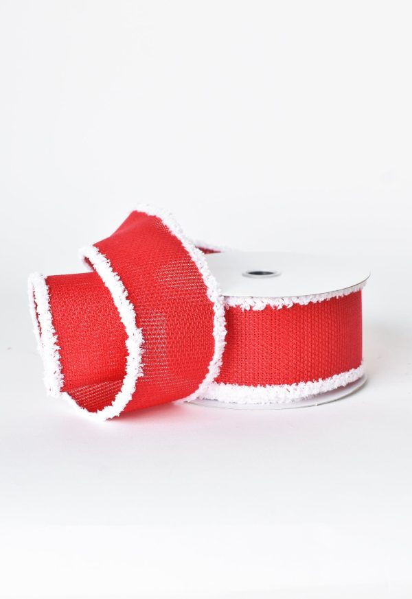 2.5  x 10yd Santa Suit Ribbon on Sale