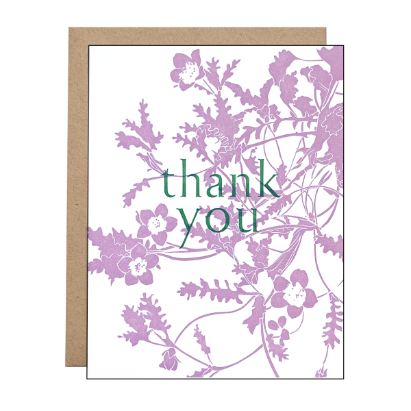 Wildflower Thanks Card on Sale