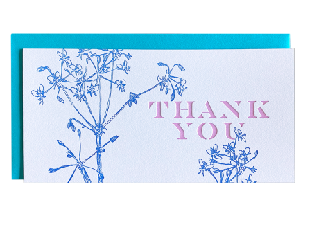 Geranium Thank You Card For Sale