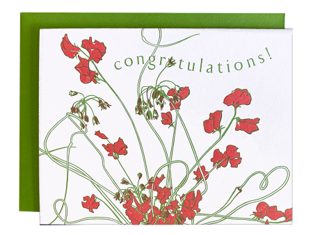 Twist Bouquet Congrats Card For Sale