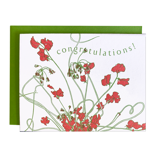 Twist Bouquet Congrats Card For Sale