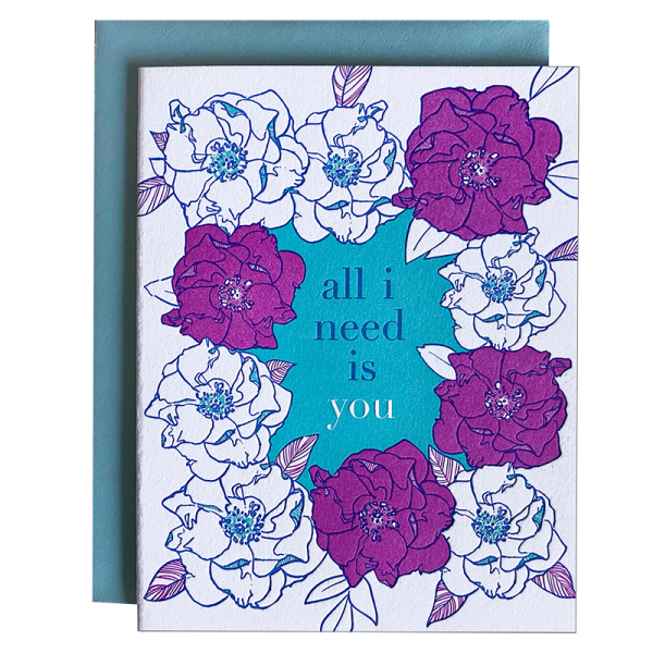 Rose Frame All I Need Card Online