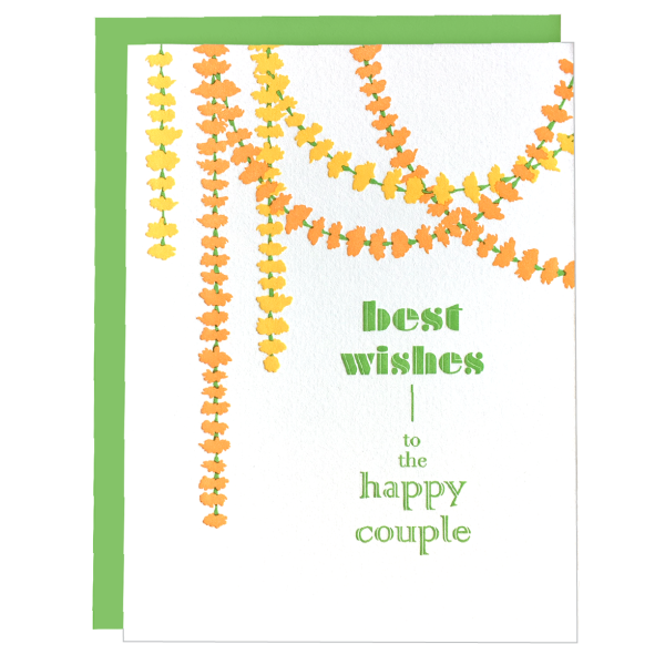 Marigold Garland Wedding Card Online Hot Sale