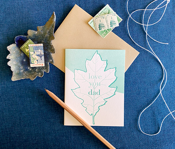 Oak Leaf Dad Card Online now