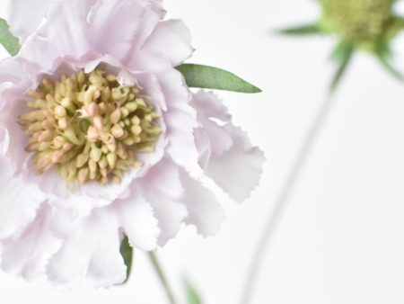 28  Faux Light Lavendar Scabiosa Stem Online