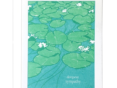 Lily Pond Sympathy Card Online now