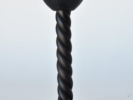 10  Black Distressed Barley Twist Candlestick Fashion