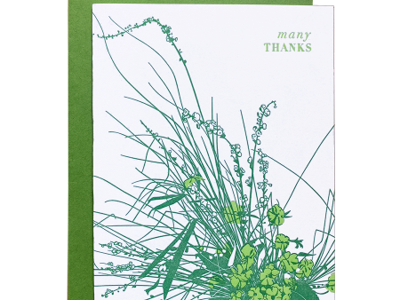 Grass Bouquet Thanks Card Cheap