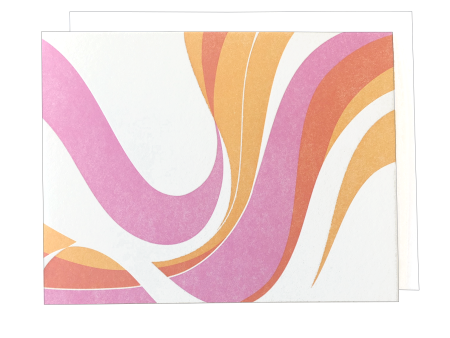 Fillmore Swirl Blank Card - Warm Hot on Sale