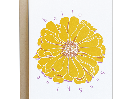 Zinnia Sunshine Card For Sale