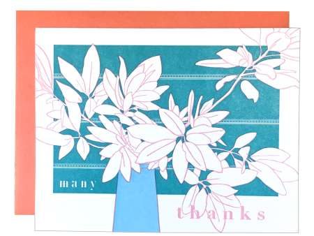 Foliage Bouquet Thanks Card For Cheap