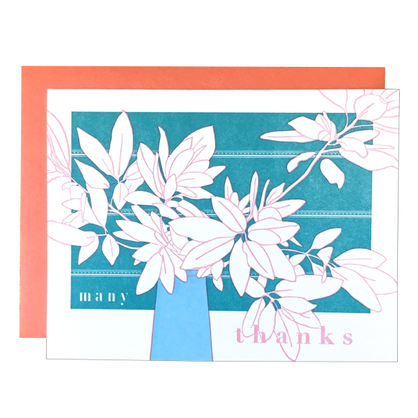 Foliage Bouquet Thanks Card For Cheap