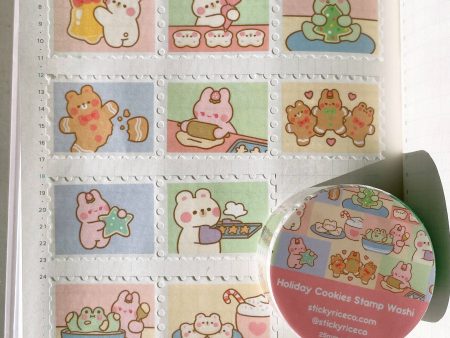 Baking Holiday Cookies Bear Bunny Frog Stamp Washi Tape Fashion