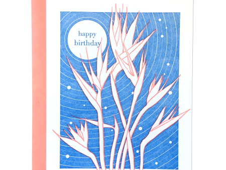 Bird of Paradise Birthday Card For Cheap