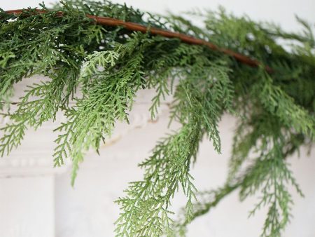 6  Faux Realistic Cedar Deluxe Garland Supply