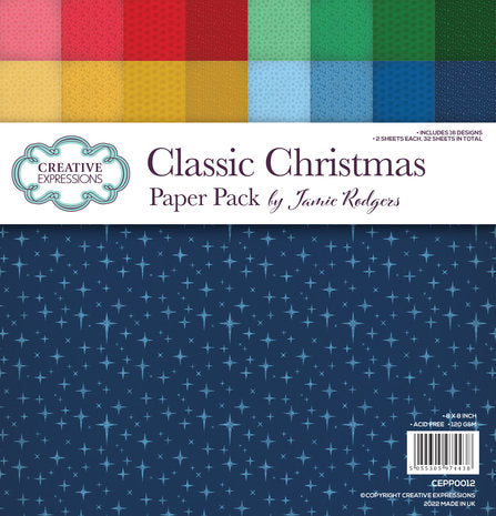 Creative Expressions  - Classic Christmas paper pack Sale