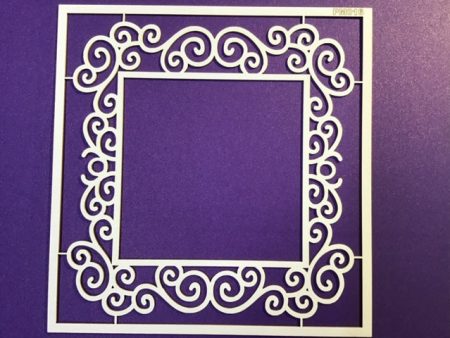 The Purple Magnolia chipboard PM0116 Large square frame Cheap