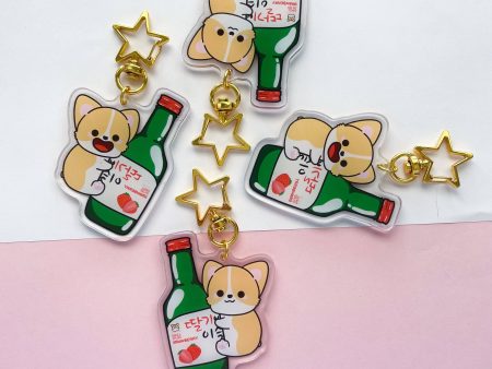 Strawberry Corgi Acrylic Keychain Online Sale