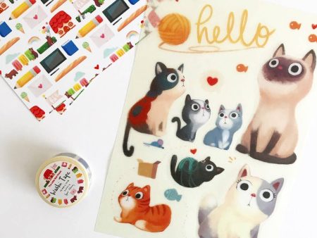 Hello Cats Washi Stickers For Sale