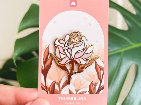 Fairy Tale Thumbelina Enamel Pin Hot on Sale