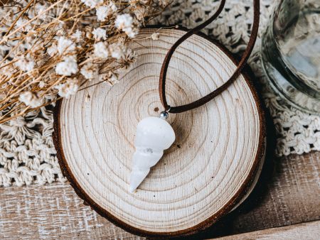 Selenite Spiral Necklace on Sale