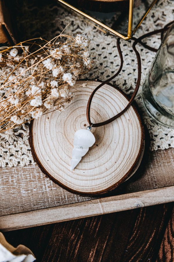 Selenite Spiral Necklace on Sale