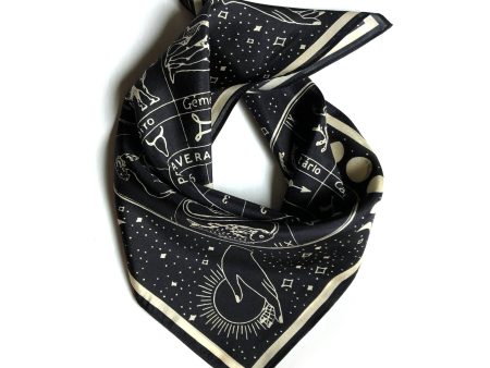 100% Silk Scarf Signs of the Zodiac Astrology Bandana Online now