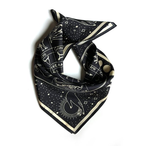 100% Silk Scarf Signs of the Zodiac Astrology Bandana Online now