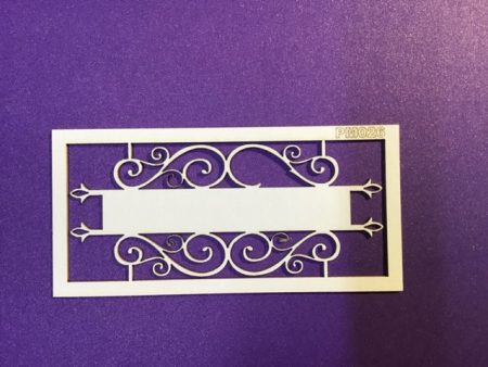 The Purple Magnolia chipboard PM026 Swirly banner solid Hot on Sale