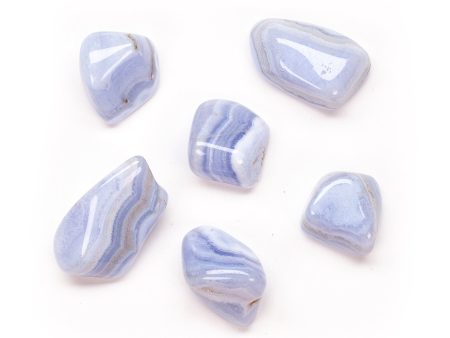 Blue Lace Agate, tumbled, one piece Cheap