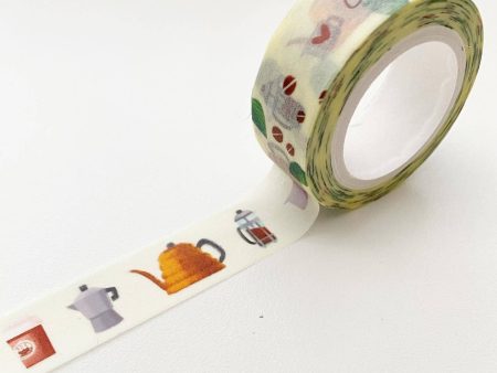 Coffee Lover Washi Tape - 15mm For Discount