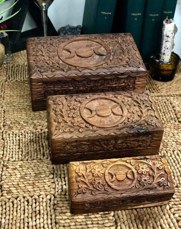 Triple Moon Wooden Box Cheap