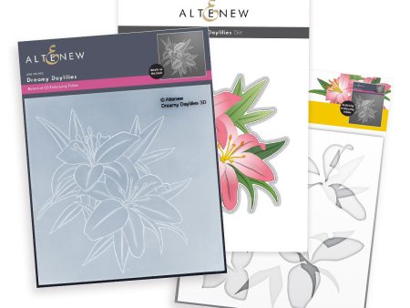 Altenew dreaming day lilies embossing folder, stencils and die- PRE-ORDER Online now