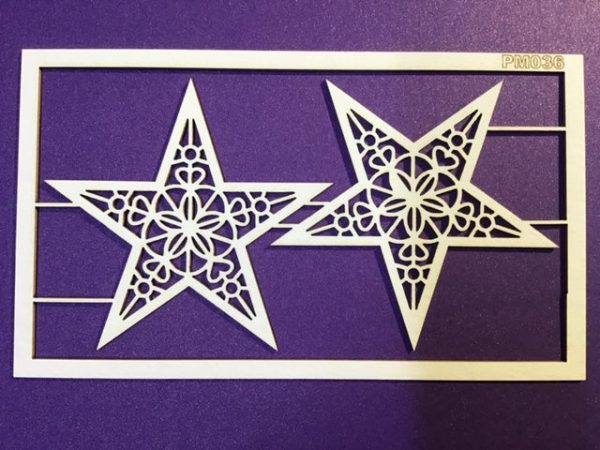 The Purple Magnolia chipboard PM036 Christmas star Online now