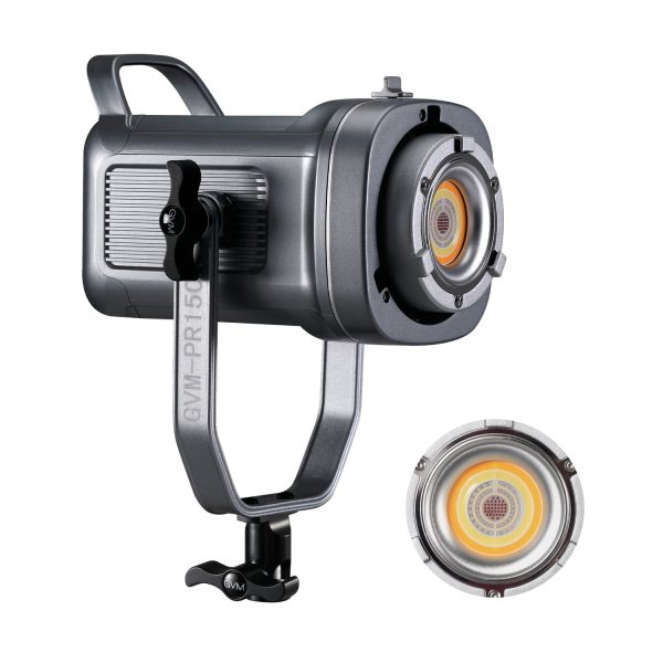 GVM PR150R 150W High Power LED Spotlight Bi-Color & RGB Studio Lighting Kit with Softbox Supply